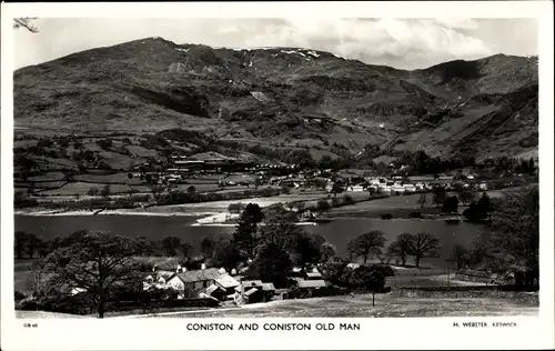 Ak Coniston Cumbria England, Coniston Old Man