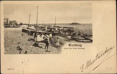 Ak Worthing West Sussex England, from the West Parade