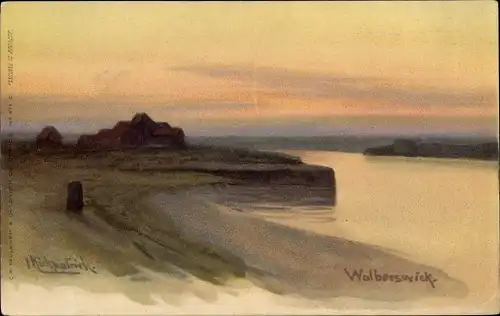 Künstler Ak Kirkpatrick, Walberswick Suffolk England, Abenddämmerung, Landschaft