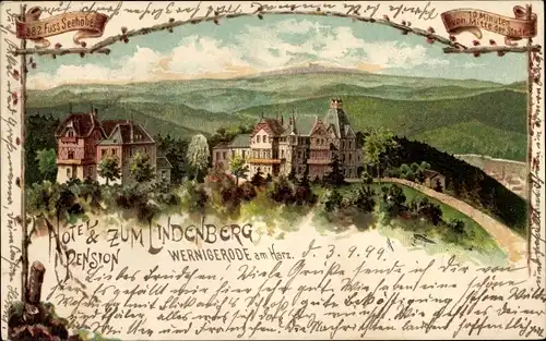 Litho Wernigerode im Harz, Hotel Pension zum Lindenberg