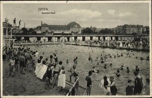Ak Gera in Thüringen, Sommerbad