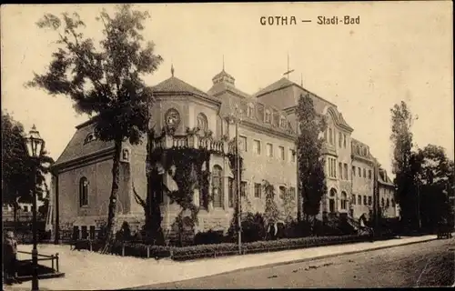Ak Gotha in Thüringen, Stadtbad