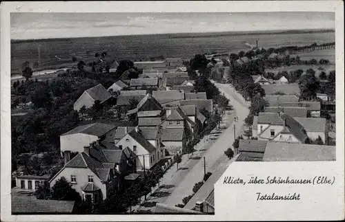 Ak Klietz an der Elbe, Panorama