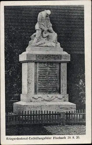 Ak Fischach in Schwaben, Kriegerdenkmal, Enthüllungsfeier 1920
