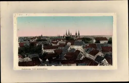 Passepartout Ak Merseburg an der Saale, Panorama