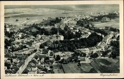 Ak Schöneck im Vogtland Sachsen, Fliegeraufnahme, Stadtpanorama