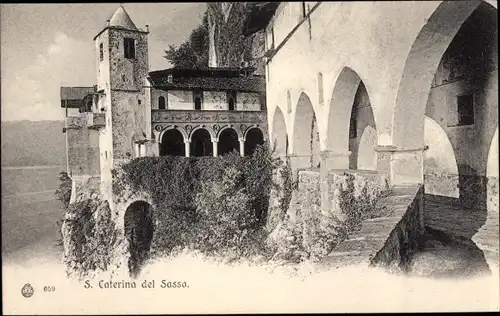 Ak Leggiuno Lombardia Italien, Kloster Santa Caterina del Sasso