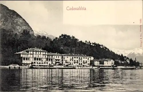 Ak Cadenabbia Lago di Como Lombardia Italien, Uferpartie