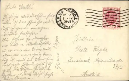 Ak Venezia Venedig Veneto, Panorama e Gondola