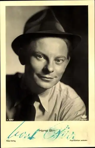Ak Schauspieler Horst Birr, Portrait, Autogramm
