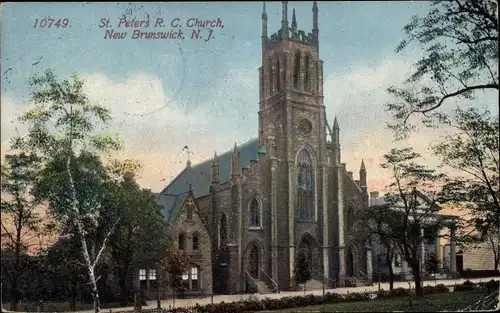 Ak New Brunswick New Jersey USA, St. Peters R. C. Church