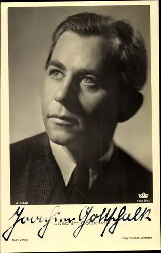 Ak Schauspieler Joachim Gottschalk, Portrait, Autogramm