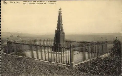 Ak Plancenoit Wallonisch Brabant, Das Preußen-Denkmal