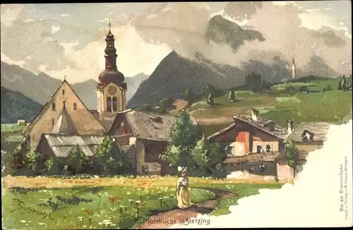 Künstler Litho Schmohl, P., Sterzing Vipiteno Südtirol, Pfarrkirche