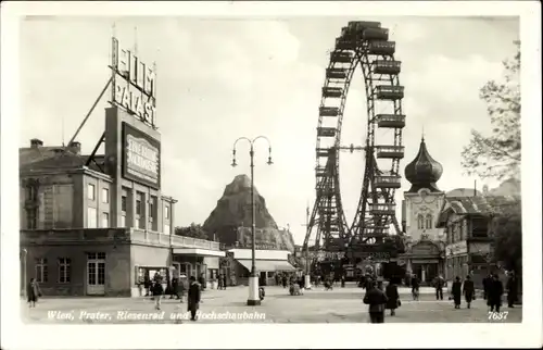 Ak Wien 2 Leopoldstadt, Prater, Riesenrad, Hochschaubahn