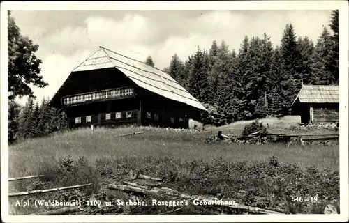 Ak Alpl Krieglach Steiermark, Rosegger's Geburtshaus