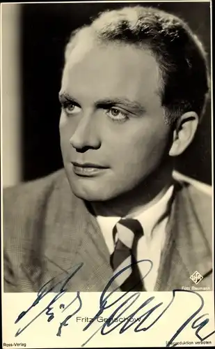 Ak Schauspieler Fritz Genschow, Portrait, Autogramm
