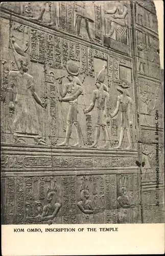 Ak Kom Ombo Ägypten, Inscription of the Temple