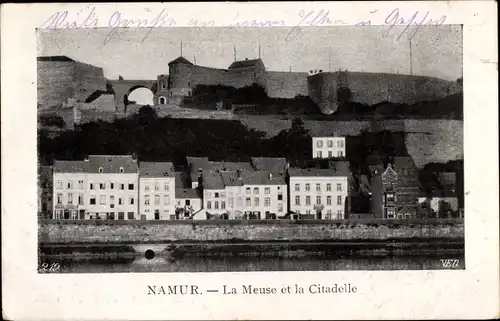 Ak Namur Wallonien, La Meuse et la Citadelle