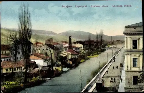 Ak Sarajevo Bosnien Herzegowina, Appelquai, Apelova obala