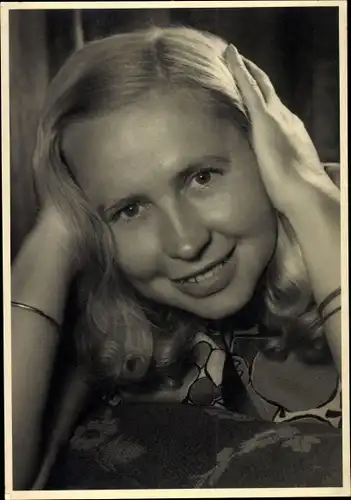 Foto Schauspielerin Friedl Lenz, Portrait, Autogramm