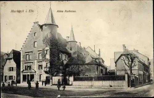 Ak Sainte Marie aux Mines Markirch Elsass Haut Rhin, altes Rathaus