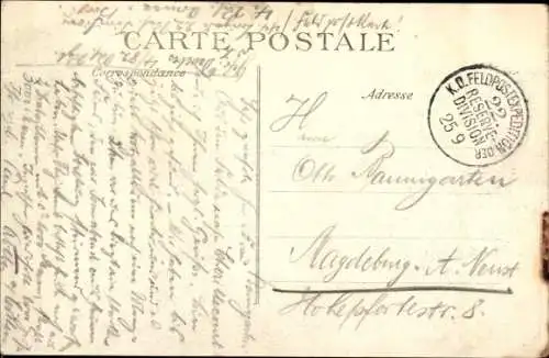 Ak Survilliers Val d'Oise, La Mairie, Les Ecoles