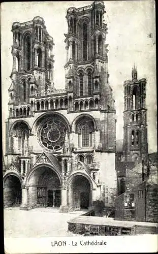 Ak Laon Aisne, La Cathedrale