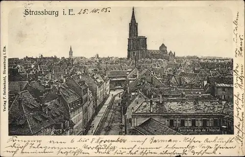 Ak Strasbourg Straßburg Elsass Bas Rhin, Blick v. Spitaltor
