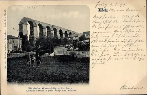 Ak Jouy aux Arches Gaudach Lothringen Moselle, Römische Wasserleitung