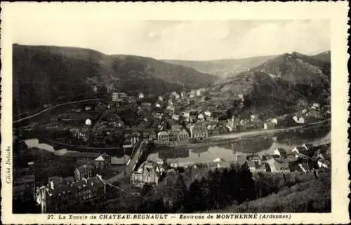 Ak Monthermé Ardennes, Gesamtansicht