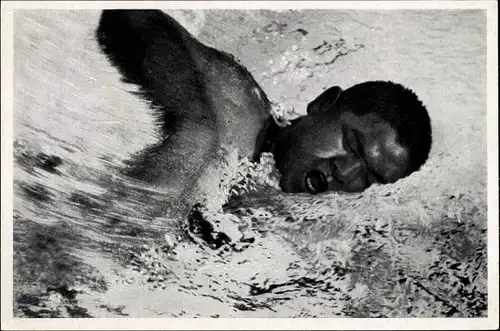 Sammelbild Olympia 1936, Japanischer Schwimmer Terada
