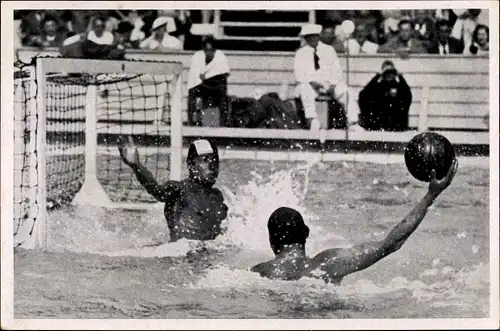 Sammelbild Olympia 1936, Wasserball Deutschland Tschechoslowakei, Schulze