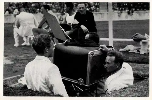 Sammelbild Olympia 1936, Filmoperateur mit Kamera