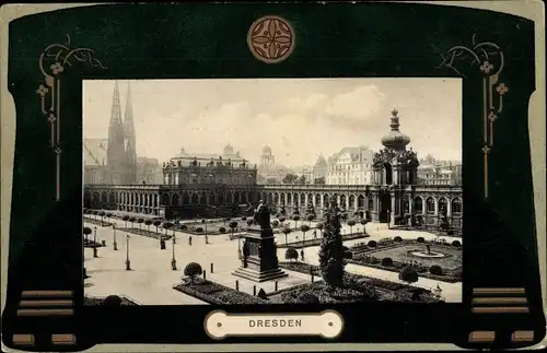 Passepartout Ak Dresden Altstadt, Königlicher Zwinger