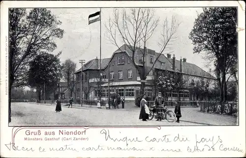 Ak Hamburg Eimsbüttel Niendorf, Münsters Gasthof, Inh. Carl Zander