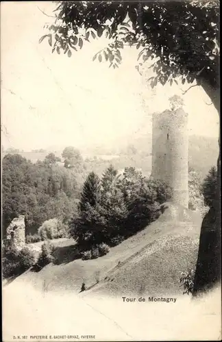 Ak Montagny les Monts Kanton Freiburg, Tour de Montagny