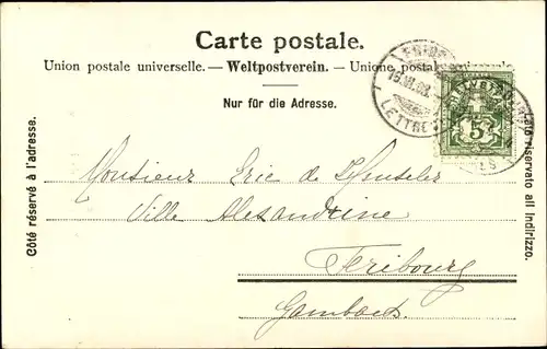 Ak Fribourg Freiburg Stadt Schweiz, Prefecture