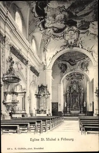 Ak Fribourg Freiburg Stadt Schweiz, Eglise St. Michel