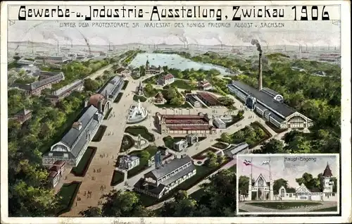Ak Zwickau in Sachsen, Gewerbe und Industrieausstellung 1906, Ausstellungsgelände
