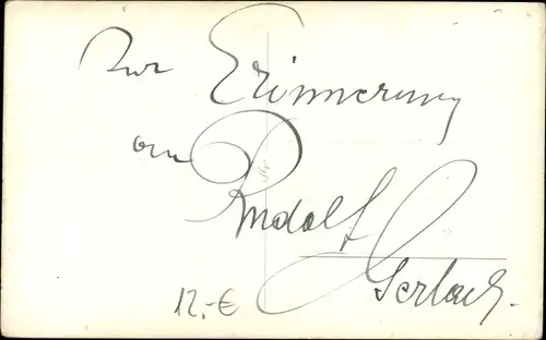 Foto Ak Opernsänger Rudolf Gerlach, Portrait, Autogramm