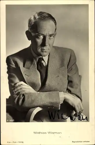 Ak Schauspieler Mathias Wiemann, Portrait, Film Foto Verlag A 3435/1, Autogramm