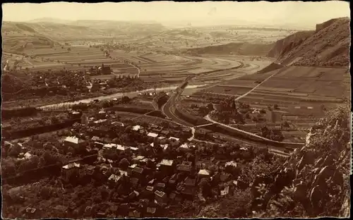 Foto Ak Worms am Rhein, Totalansicht, Vogelschau