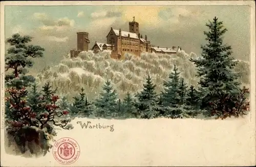 Litho Lutherstadt Eisenach in Thüringen, Wartburg