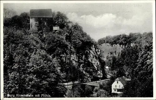 Ak Klusenstein Hemer Nordrhein Westfalen, Burg Klusenstein im Hönnetal