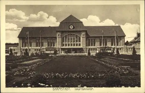 Ak Darmstadt in Hessen, Hauptbahnhof