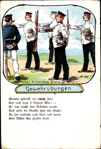 Ak Deutsche Soldaten in Uniformen, Gewehrübungen