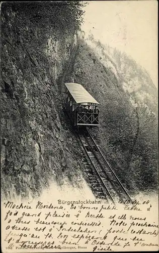 Ak Bürgenstockbahn, Zahnradbahn