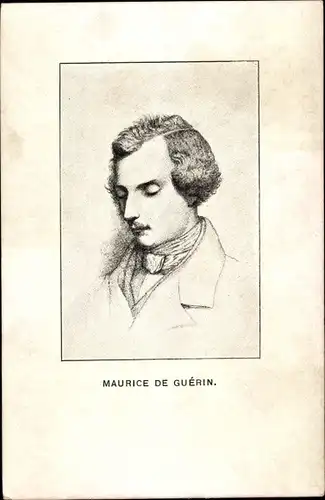 Künstler Ak Schriftsteller Maurice de Guérin, Portrait