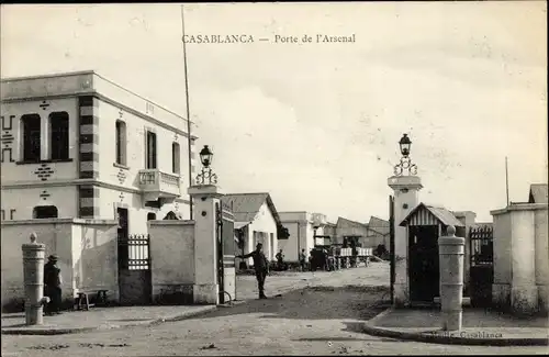 Ak Casablanca Marokko, Porte de l'Arsenal